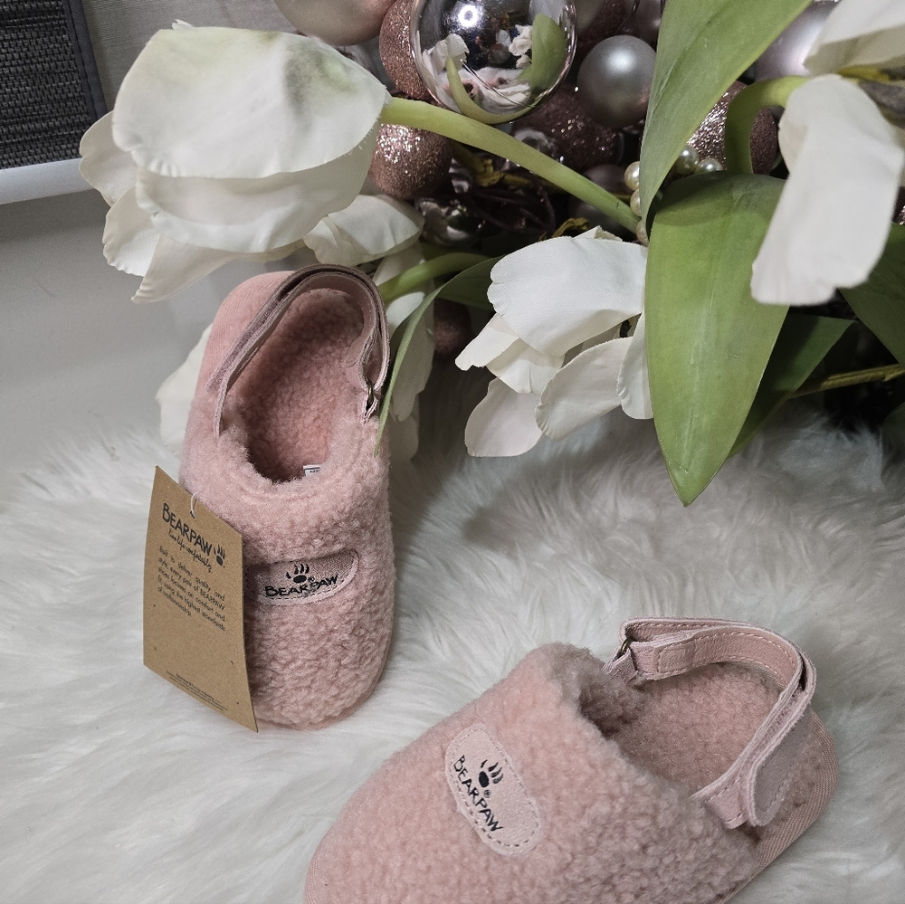 Bearpaw Snuggle Tee Girls' Slingback SlippersSize9Color:Light Pink New - Picture 3 of 9